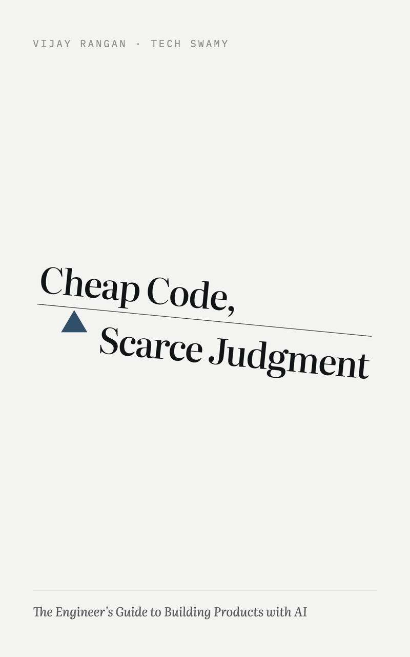 Cover of Cheap Code, Scarce Judgment by Vijay Rangan